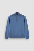 Paul Shark Merino Wool Zip Knit in Indigo 15311103 635