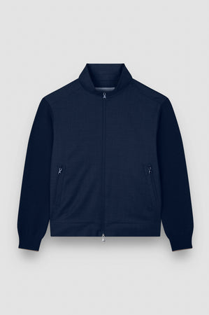Paul&Shark | Waterproof Merino Wool Hybrid in Navy with Italy's Loro Piana’s Rain System | 15311221 050
