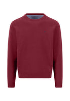 Fynch Hatton Brick Red Crew Knit 1614 210 346