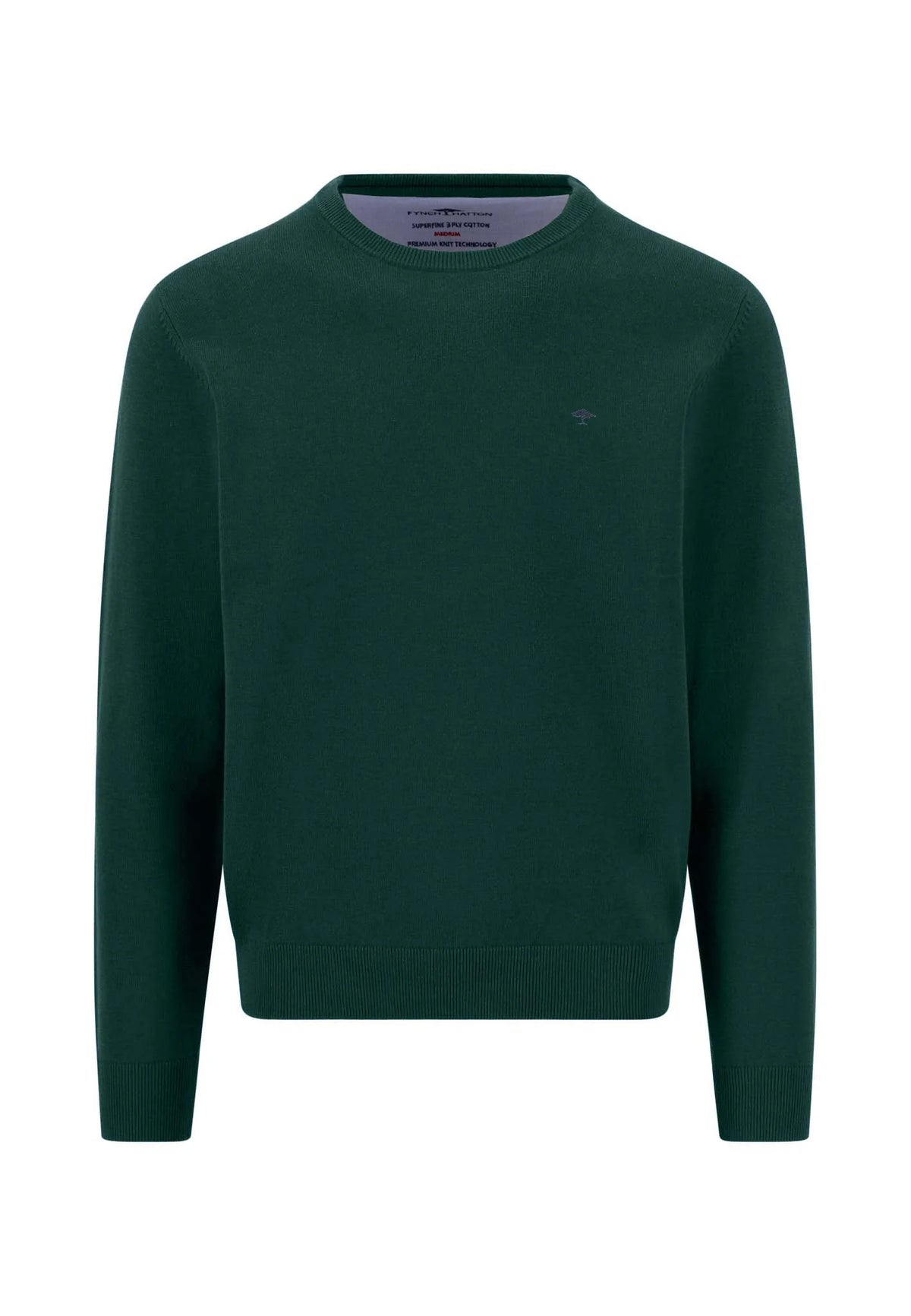 Fynch Hatton Green Crew Knit 1614 210 673