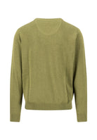 Fynch Hatton Moss Green V Neck Knit 1614 211 748