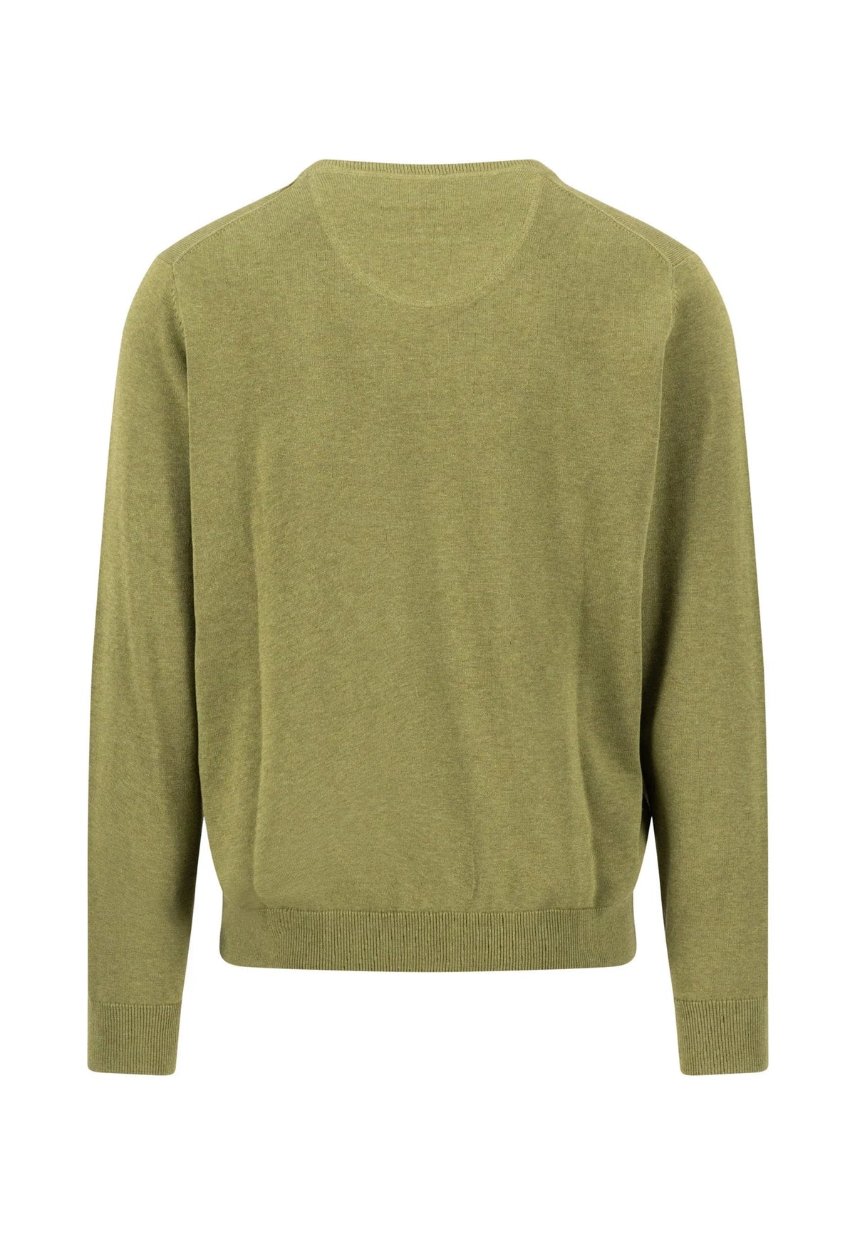 Fynch Hatton Moss Green V Neck Knit 1614 211 748