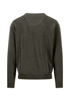 Fynch Hatton Cypress Green V Neck Knit 1614 211 749