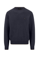 Fynch Hatton Navy Textured Crew Knit 1614 220 690