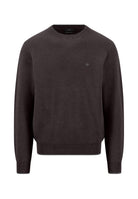Fynch Hatton Brown Textured Crew Knit 1614 220 866