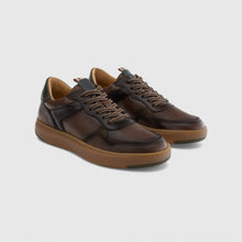 Load image into Gallery viewer, Ambitious Brown Leather Trainers 14095 7129am