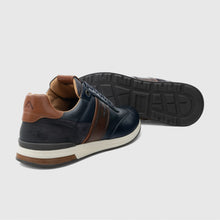 Load image into Gallery viewer, Ambitious Navy Leather Trainers 14050 6553am