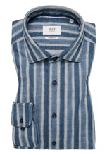 Load image into Gallery viewer, Eterna Striped Blue Shirt 1159 xs87 18