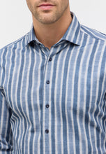 Load image into Gallery viewer, Eterna Striped Blue Shirt 1159 xs87 18