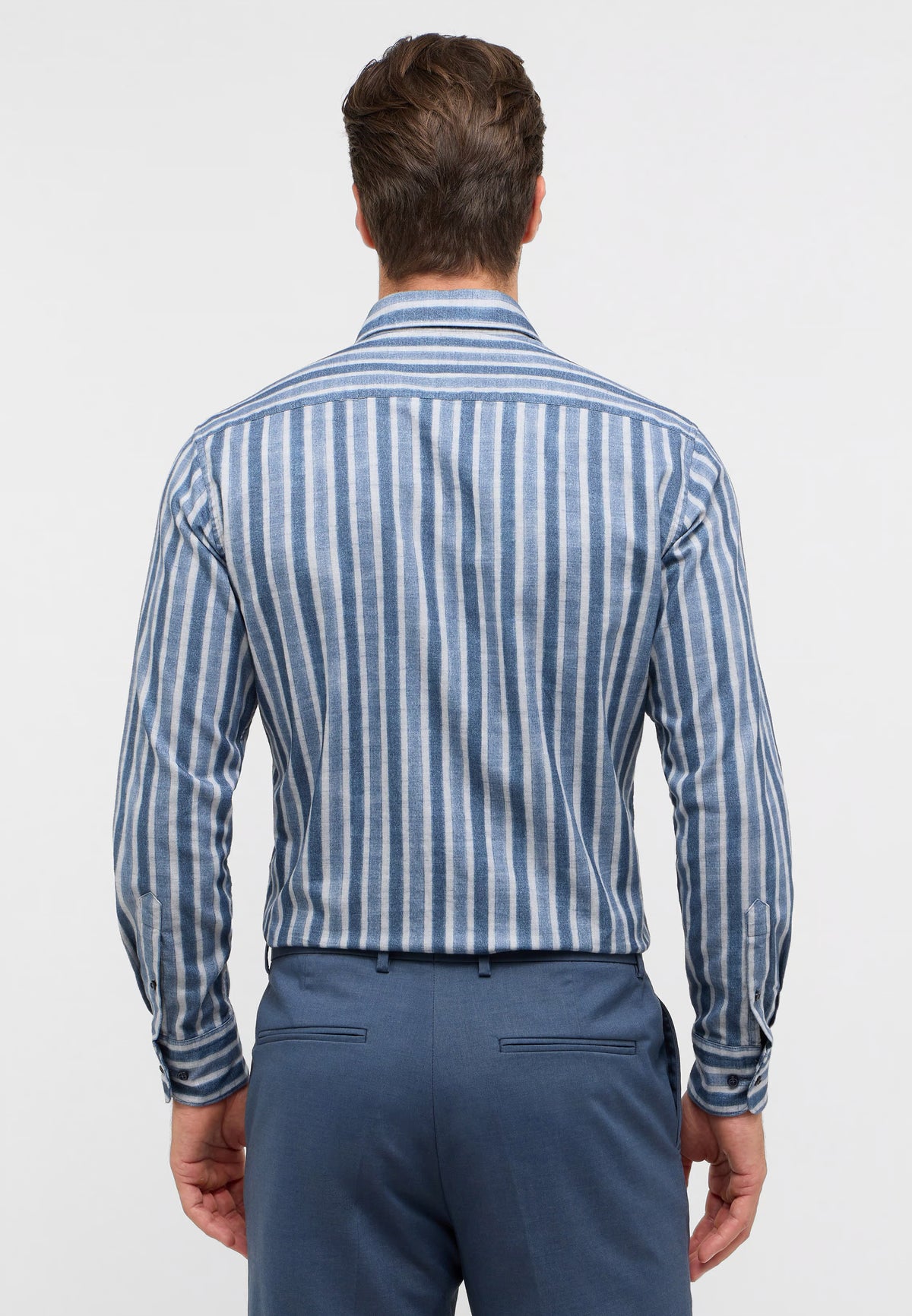 Eterna Striped Blue Shirt 1159 xs87 18