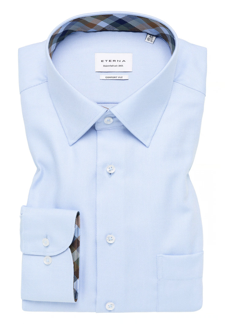 Eterna Light Blue Comfort Fit Shirt 1058 e141 11