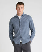 Remus Uomo Blue Grey Check Shirt 13404 27