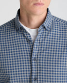 Remus Uomo Blue Grey Check Shirt 13404 27