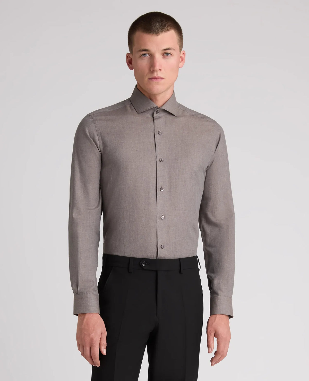 Remus Uomo Light Brown Formal Shirt 18757 43