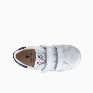 Pablosky Girls White Floral Shoe 201802