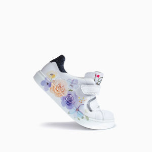 Pablosky Girls White Floral Shoe 201802