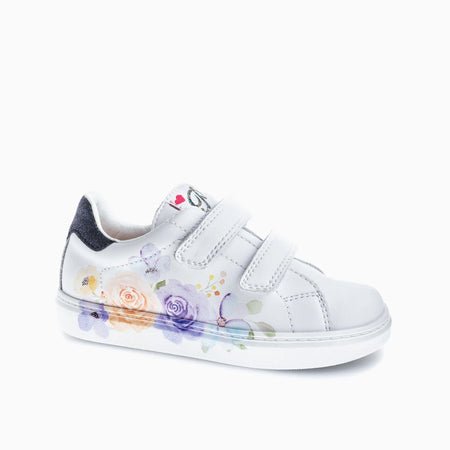 Pablosky Girls White Floral Shoe 201802