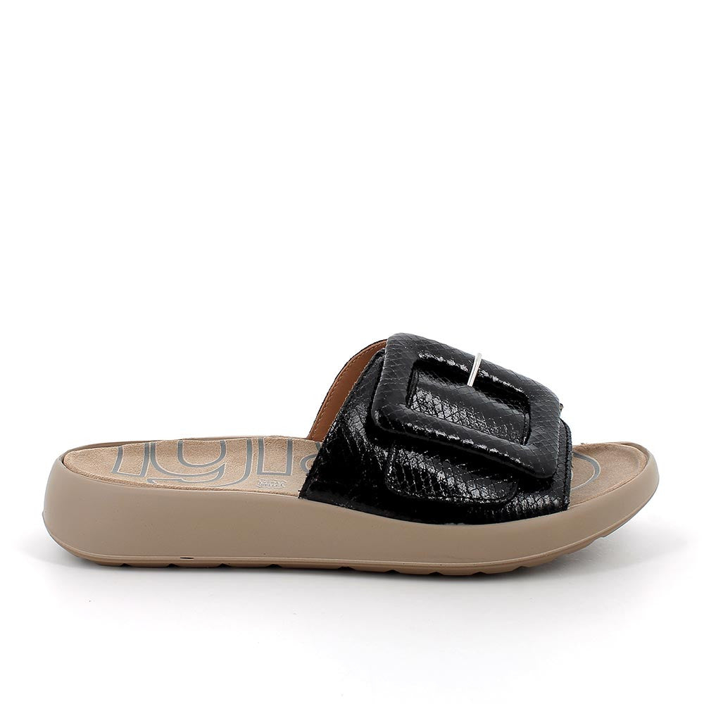 Igi&Co Black Snake Sandals 7678400