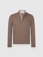 Gran Sasso Brown Zip Knit 55107 19675 123