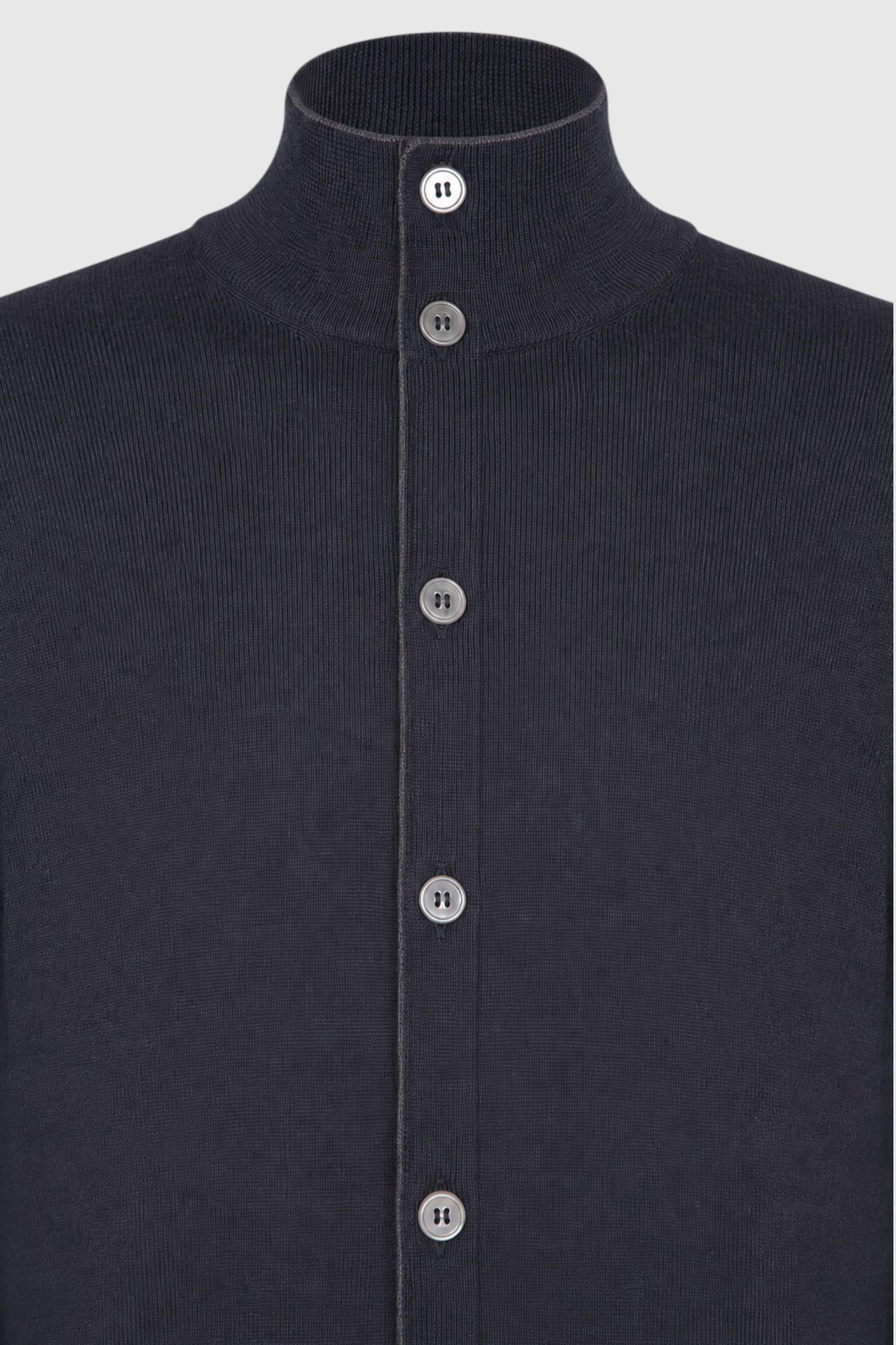 Gran Sasso Navy Merino Wool Button Cardigan 55160 14266 598