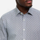 Olymp Blue Beige Print Shirt 2094 84 00