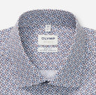 Olymp Blue Beige Print Shirt 2094 84 00