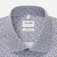 Load image into Gallery viewer, Olymp Blue Beige Print Shirt 2094 84 00