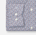 Olymp Blue Beige Print Shirt 2094 84 00