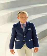 Load image into Gallery viewer, One Varones Boys Navy Jacket 10-04088 78