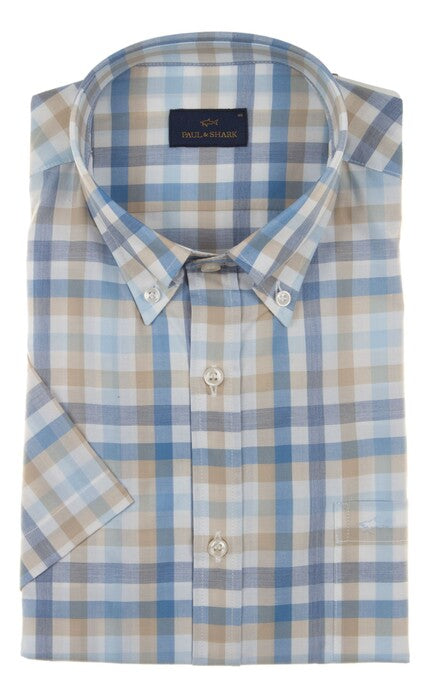 Paul Shark Blue Beige Shirt 25413047 C85