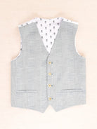 One Varones Green Check Waistcoat 10.10032r 74