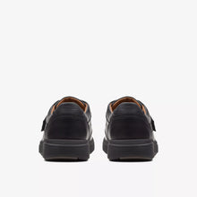 Load image into Gallery viewer, Clarks | Wide H Fit Smooth Leather Velcro Shoes in Black | Un Abode strap