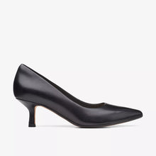 Load image into Gallery viewer, Clarks Violet55 Rae | 5.5cm Heel Court Shoes in Black Leather