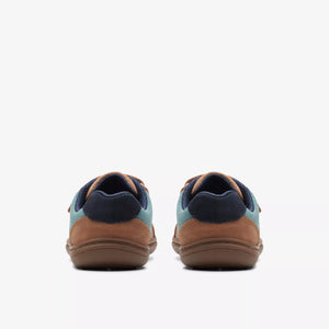 Clarks Flash Racer | Boys Velcro Shoes in Tan with Racing Car Design