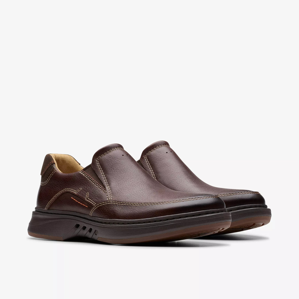 Clarks Mahogany Brown Slip On Shoe Un Briley Step