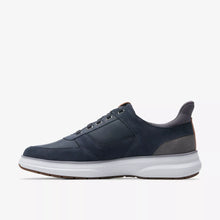 Load image into Gallery viewer, Clarks | Wide H Fit Slip On Shoes in Navy with Elasticated Lace | Mullan Easy