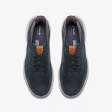 Load image into Gallery viewer, Clarks | Wide H Fit Slip On Shoes in Navy with Elasticated Lace | Mullan Easy