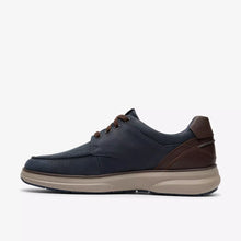 Load image into Gallery viewer, Clarks Leather Shoe in Navy Mullan Moc