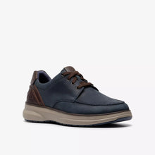Load image into Gallery viewer, Clarks Leather Shoe in Navy Mullan Moc
