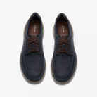 Clarks Leather Shoe in Navy Mullan Moc