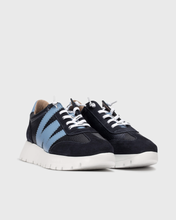 Load image into Gallery viewer, Wonders Wedge Trainers Blue Navy A-2476