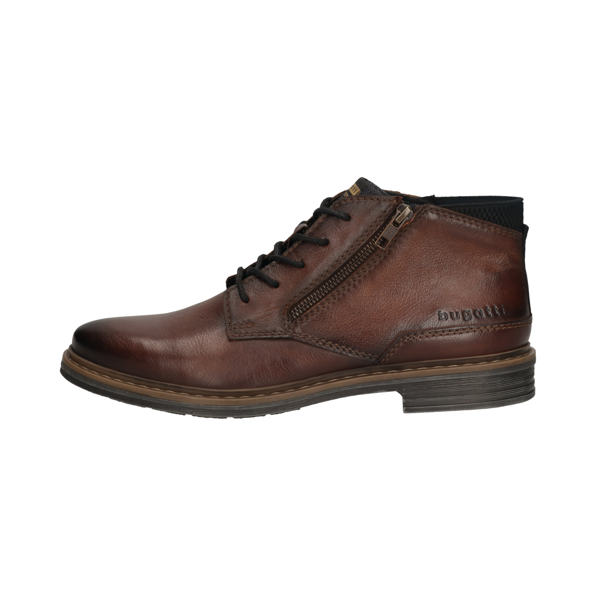 Bugatti Mid Brown Lace Zip Boots 311-AOC30-3100 6400