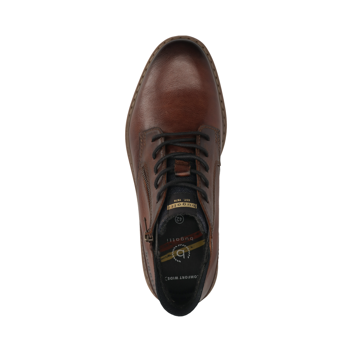 Bugatti Mid Brown Lace Zip Boots 311-AOC30-3100 6400