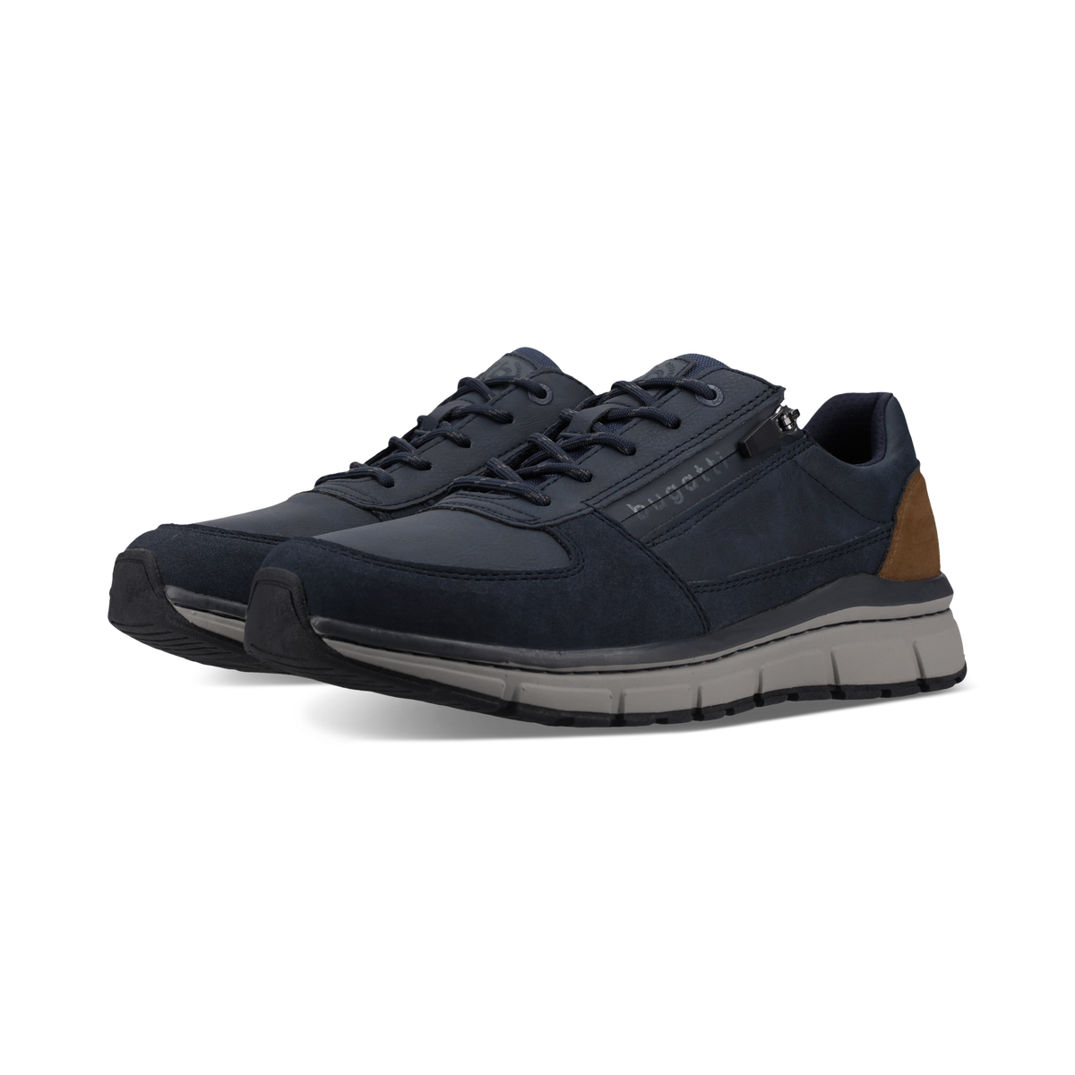 Bugatti Navy Lace Up Zip Shoe 331-AOS01-5200 4100