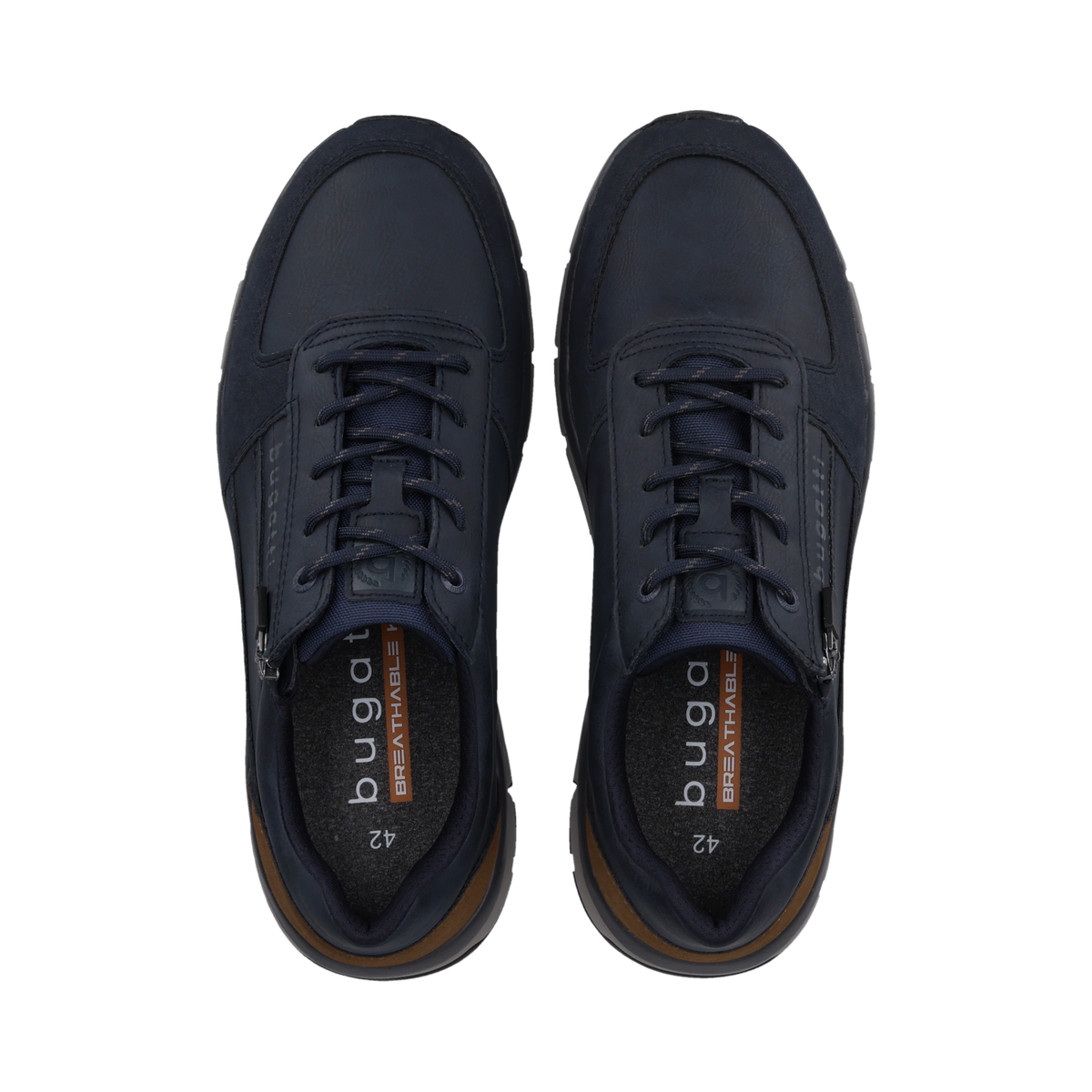 Bugatti Navy Lace Up Zip Shoe 331-AOS01-5200 4100