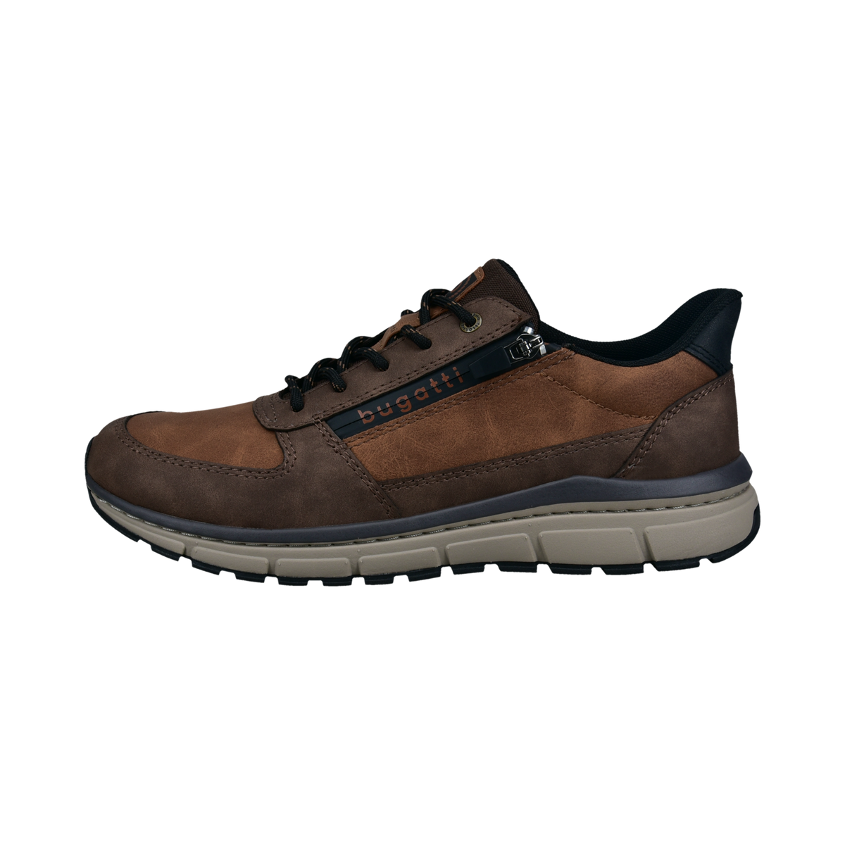 Bugatti Brown Lace Zip Shoe 332-AOS06-5959 6063