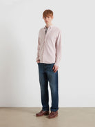 Farah Brewer Striped Shirt Coral F4WSB070 611