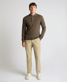 Remus Uomo Brown Long Sleeve Polo 58690 47
