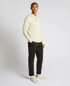 Remus Uomo Stone Beige Long Sleeve Polo 58690 91