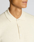 Remus Uomo Stone Beige Long Sleeve Polo 58690 91